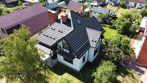 Купить Металлочерепица Гранд Лайн / Grand Line, Kvinta plus, Satin 0,5 цвет RAL3009 красная окись - изображение 8